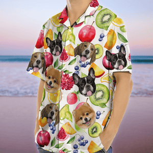 GeckoCustom Upload Photo Summer Tropical Fruit Hawaiian Shirt DM01 891115