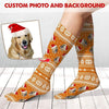 GeckoCustom Upload Photo Ugly Pattern Dog Cat Socks HN590