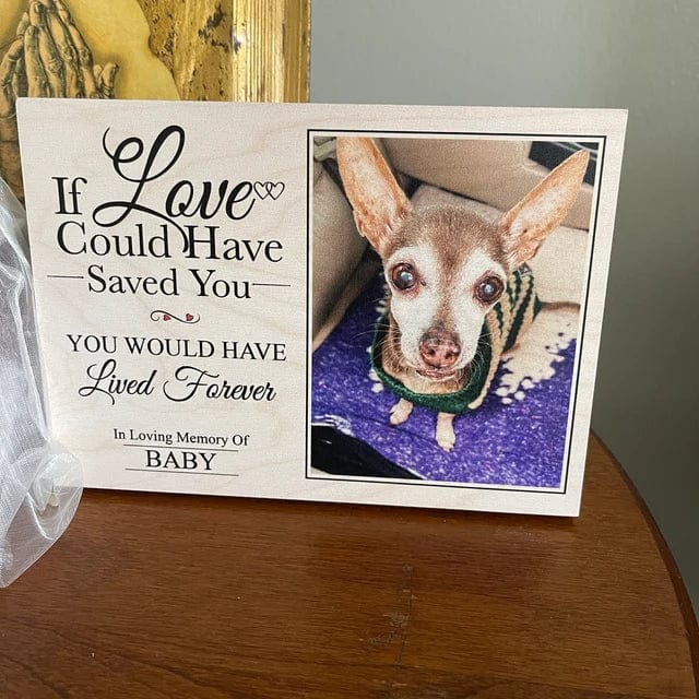 GeckoCustom Upload Photo You Would Have Lived Forever Dog Memorial Gift Wooden Picture, HN590