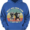 GeckoCustom (UT) Personalized Photo Custom T Shirt, Dog Lover Gift Best Dog Mom Ever Pullover Hoodie / Black Colour / S