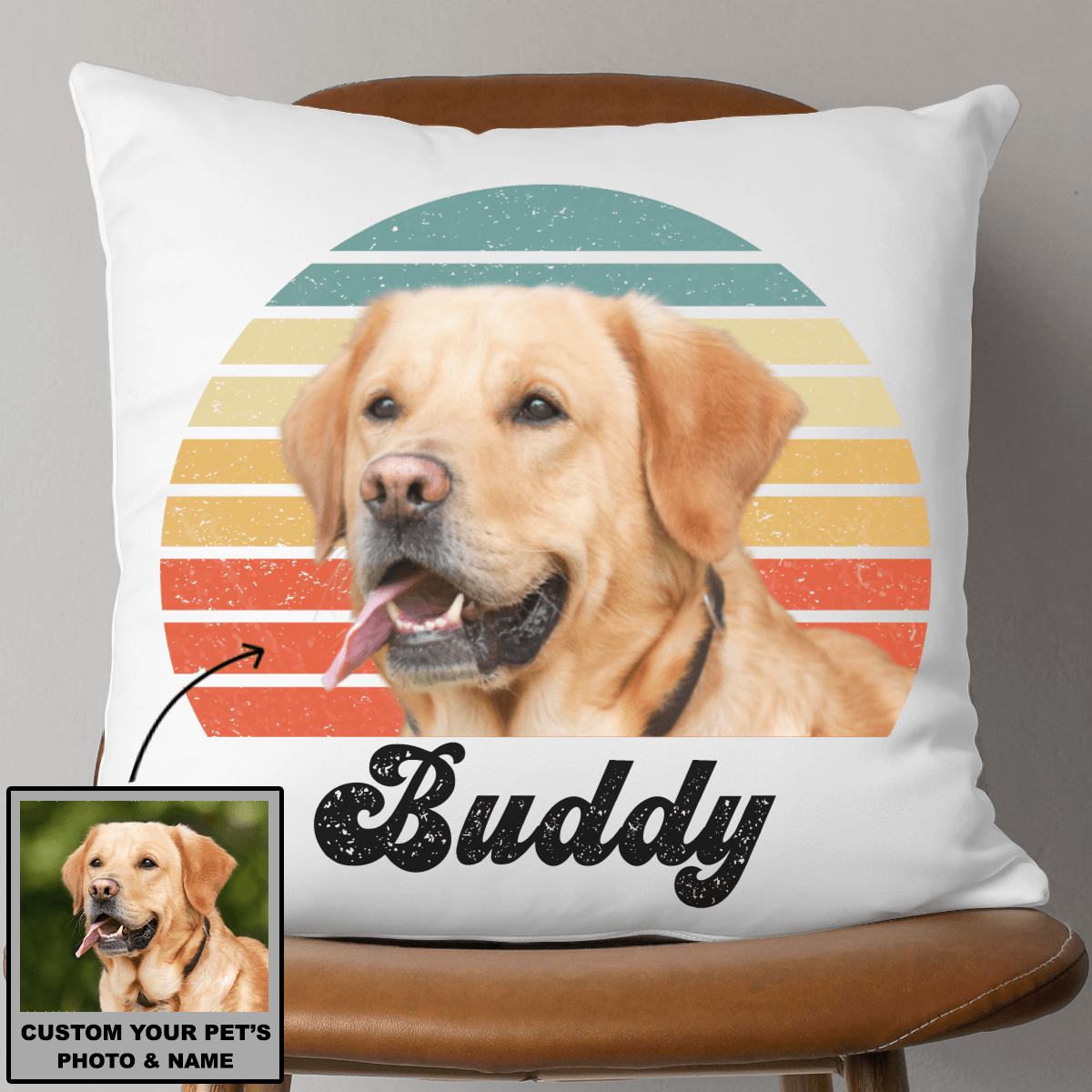 GeckoCustom Vintage Retro Photo Custom Throw Pillow 14"x14" / Pack 1