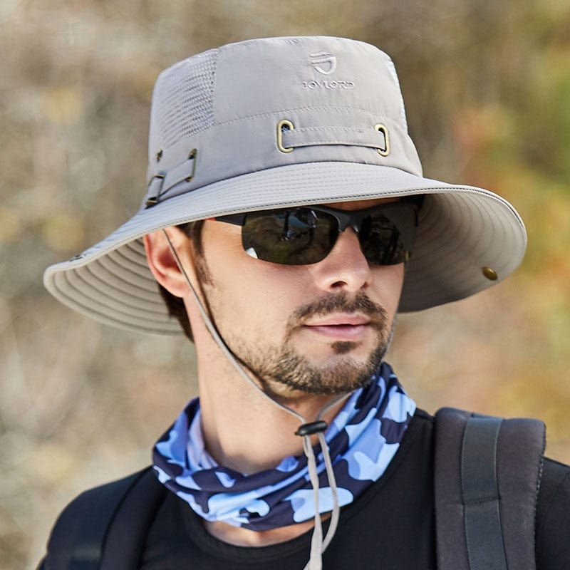 GeckoCustom W22 Fisherman Hat Men and Women Mesh Holes Breathable Outdoor Fishing Mountaineering Sun Hat  Casual  Summer New Style