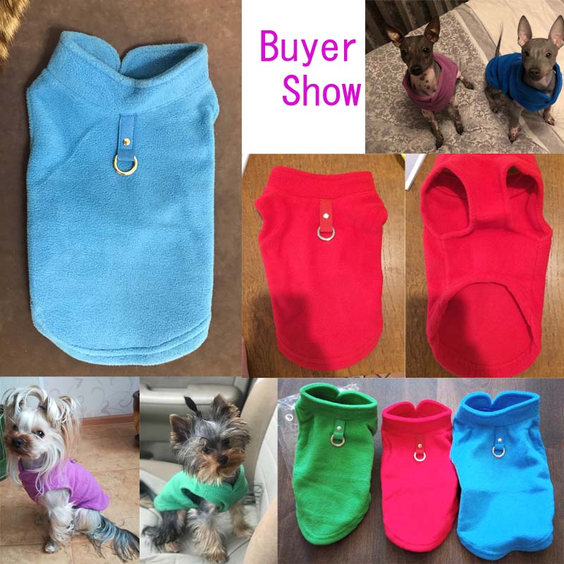 GeckoCustom Warm Fleece Pet Dog Clothes Blank Puppy Sweatshirt Winter Pug Apparel French Bulldog Harness Vest Clothing for Small Dogs