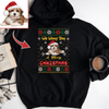 GeckoCustom We Woof You A Merry Christmas Custom Photo T-shirt, Dog Love Gift, Upload Pet Christmas sweatshirt HN590 Pullover Hoodie / Black Color / S