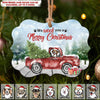 GeckoCustom We Woof You A Merry Christmas Dog Ornament, Custom Dog Lover Gift, Christmas Gift, HN590 One Size / MDF