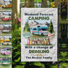 GeckoCustom Weekend Forecast Camping Garden Flag, Camping Gift HN590