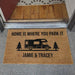 GeckoCustom Welcome Camping Coir Doormat Personalized Gift K228 890431