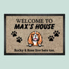 GeckoCustom Welcome To Dog House Dog Doormat K228 HN590