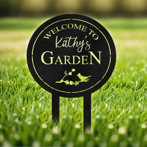 GeckoCustom Welcome To My Garden For Garden Lover Yard Sign Personalized Gift TH10 891647