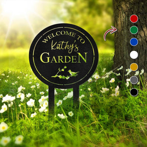 GeckoCustom Welcome To My Garden For Garden Lover Yard Sign Personalized Gift TH10 891647