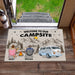 GeckoCustom Welcome To Our Campsite Camping Doormat K228 889639