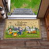 GeckoCustom Welcome To Our Campsite Chibi Couple Camping Doormat  K228 888235