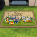GeckoCustom Welcome To Our Campsite Chibi Couple Camping Doormat K228 888235 15x24in-40x60cm