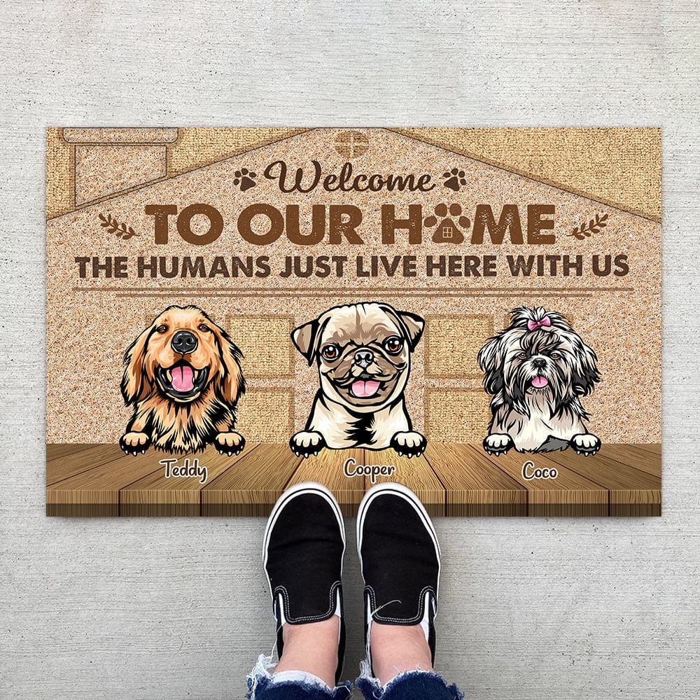 GeckoCustom Welcome To Our Home Dog Doormat Personalized Gift N304 889727