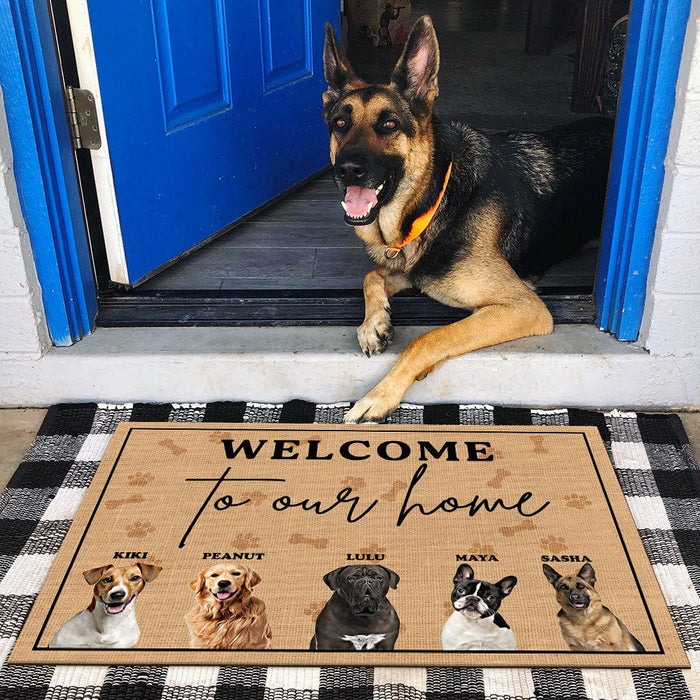 GeckoCustom Welcome To Our Home Dog Doormat Personalized Gift T368 889671