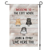 GeckoCustom Welcome To The Cat's House Cat Garden Flag 12"x18"