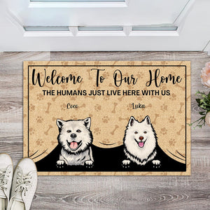 GeckoCustom Welcome To The Dog Home - Funny Personalized Dog Decorative Mat, Doormat HO82 891230