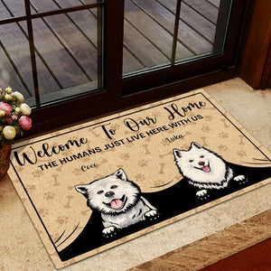 GeckoCustom Welcome To The Dog Home - Funny Personalized Dog Decorative Mat, Doormat HO82 891230