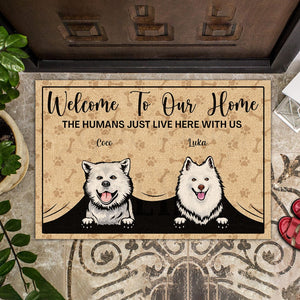 GeckoCustom Welcome To The Dog Home - Funny Personalized Dog Decorative Mat, Doormat HO82 891230