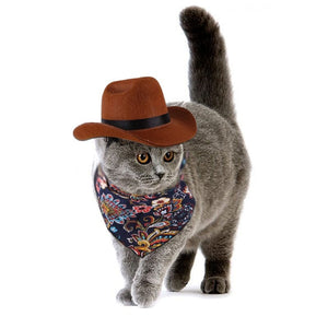 GeckoCustom Western Cowboy Halloween Dog Cat Costume