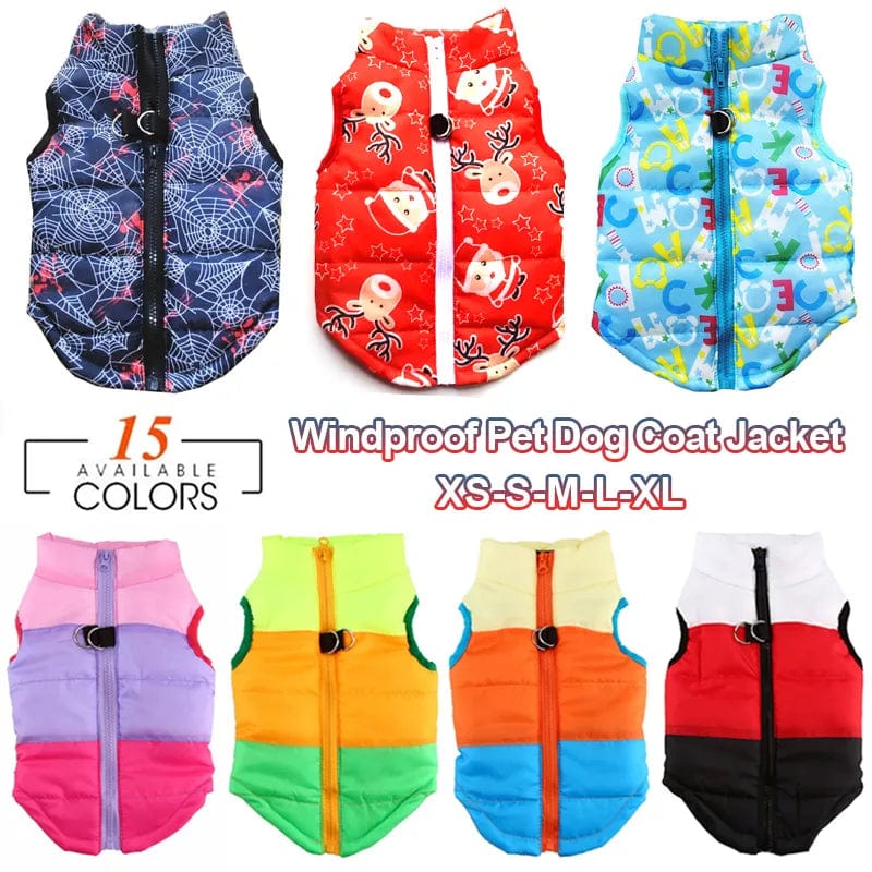 GeckoCustom Winter Warm Pet Clothes For Small Dogs Windproof Pet Dog Coat Jacket Padded Clothing for Yorkie Chihuahua Puppy Cat Outfit Vest