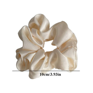 GeckoCustom Women Silk Scrunchie Elastic Handmade Multicolor Hair Band Ponytail Holder Headband Hair Accessories 1PC Satin Silk Solid Color