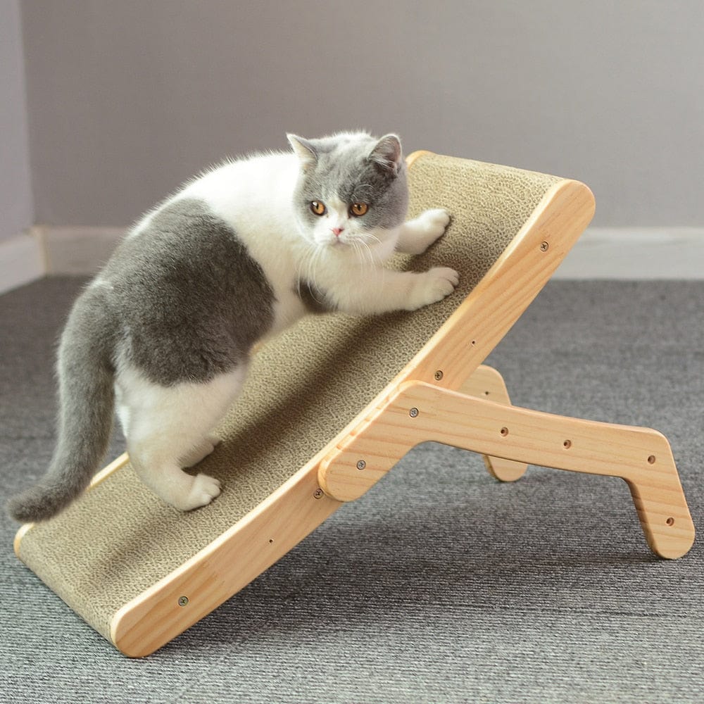 GeckoCustom Wood Anti Cat Scratcher Cat Scratch Board Bed 3 In 1 Pad Vertical Pet Cat Toys Grinding Nail Scraper Mat Training Grinding Claw