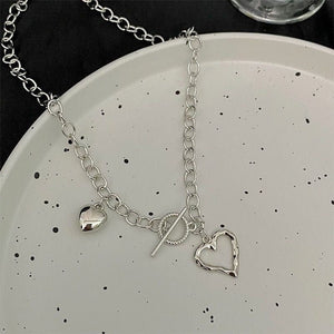 GeckoCustom Y2K Accessories Fashion Peach Heart Water Drop Pendant Necklace Pink Crystal Egirl Sweet Cool Clavicle Chain Aesthetic Jewelry 23