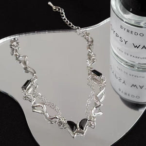 GeckoCustom Y2K Accessories Fashion Peach Heart Water Drop Pendant Necklace Pink Crystal Egirl Sweet Cool Clavicle Chain Aesthetic Jewelry 10