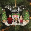 GeckoCustom You And Me And The Dogs Christmas Gift For Dog Lover Medallion Acrylic Ornament HO82 891066