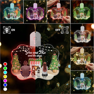 GeckoCustom You And Me And The Dogs Christmas Gift For Dog Lover Medallion Led Acrylic Ornament HO82 893246 3 inches