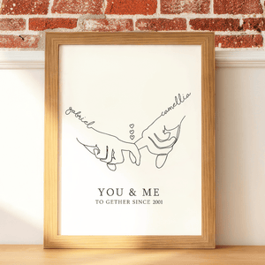 GeckoCustom You And Me Together Since Couple Picture Frame Personalized Gift DA199 890072 8"x10"
