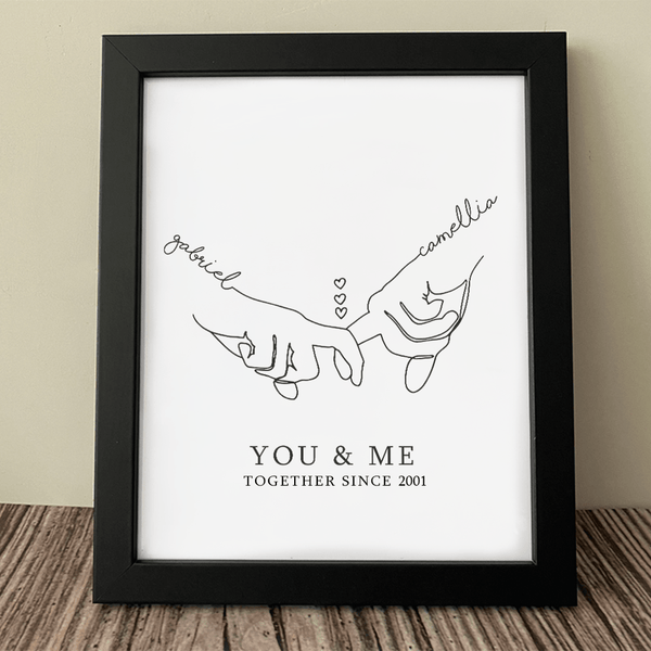 You And Me Together Since Couple Picture Frame Personalized Gift DA199 ...