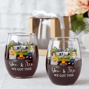 GeckoCustom You And Me We Got This Anniversary Couple Wine Glass Valentines Day Gift HA75 895074 14.5 oz