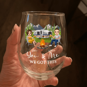 GeckoCustom You And Me We Got This Anniversary Couple Wine Glass Valentines Day Gift HA75 895074 14.5 oz