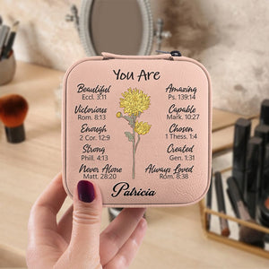 GeckoCustom You Are Always Loved Personalized Gift Jewelry Travel Box Gift For Best Friends, BFF, Sisters HA75 891626 10*9.5*5cm / PU Leather & Pearl Velvet