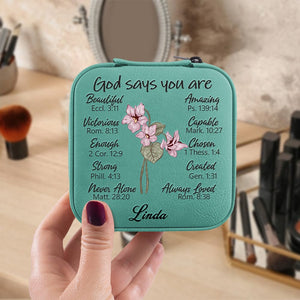 GeckoCustom You Are Always Loved Personalized Gift Jewelry Travel Box Gift For Best Friends, BFF, Sisters HA75 891626 10*9.5*5cm / PU Leather & Pearl Velvet