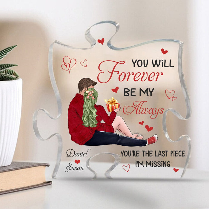 GeckoCustom You Will Forever Be My Always Valentine's Day Transparent Plaque Personalized Gift TA29 890197