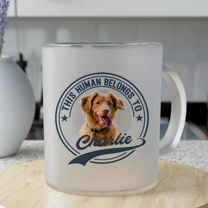 Custom Photo Human Belongs To Dog Cat Pet Glass Mug HA75 891132