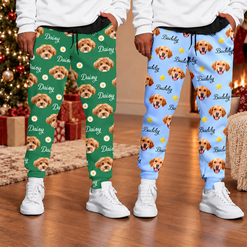 Personalized Dog Face & Name Sweatpants Gift For Dog Mom Dog Dad CH07 180782