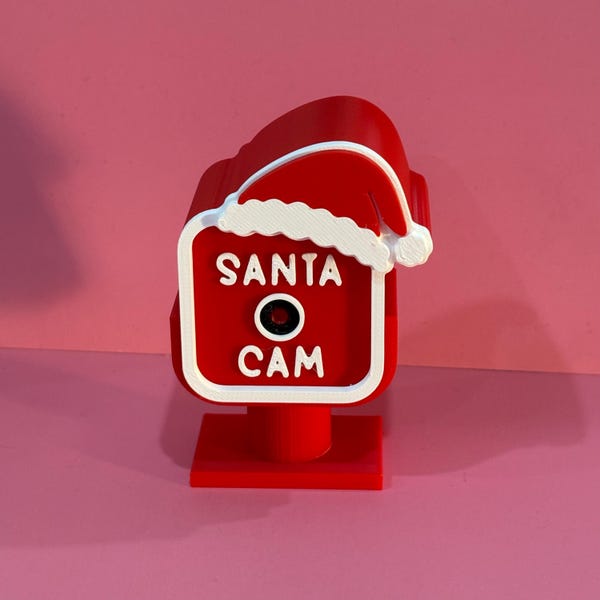 Personalized Santa Cam Christmas Decoration, 3D Printed Santa Camera, Christmas Holiday Decor Gift HA75 922134