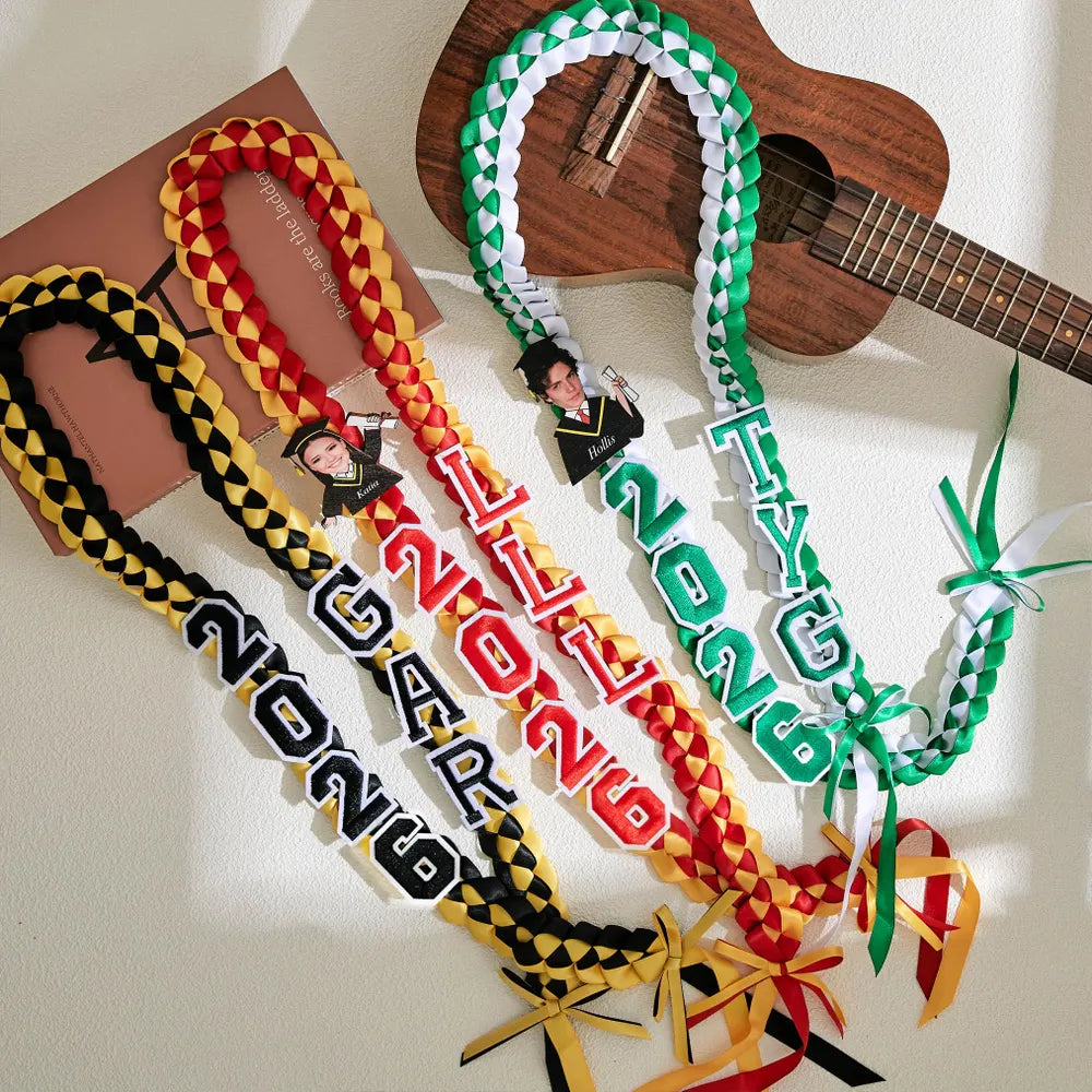 Custom Photo Class Of 2026 Graduation Lei, Senior Night Gift Lei, Ribbon Lei, Gift For Graduates HO82 901526