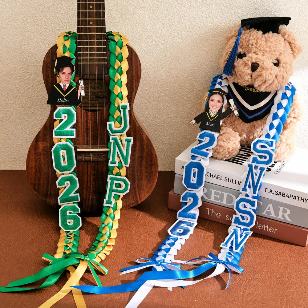 Custom Photo Class Of 2026 Graduation Lei, Senior Night Gift Lei, Ribbon Lei, Gift For Graduates HO82 901526