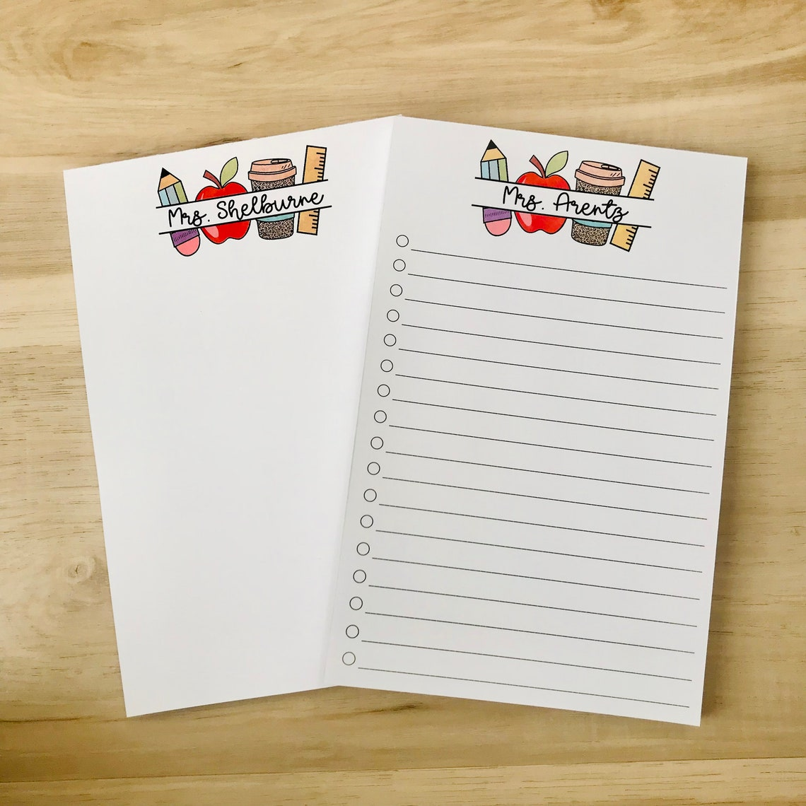 Teacher Appreciation Gift, Personalized Notepad, Back To School TH10 170723