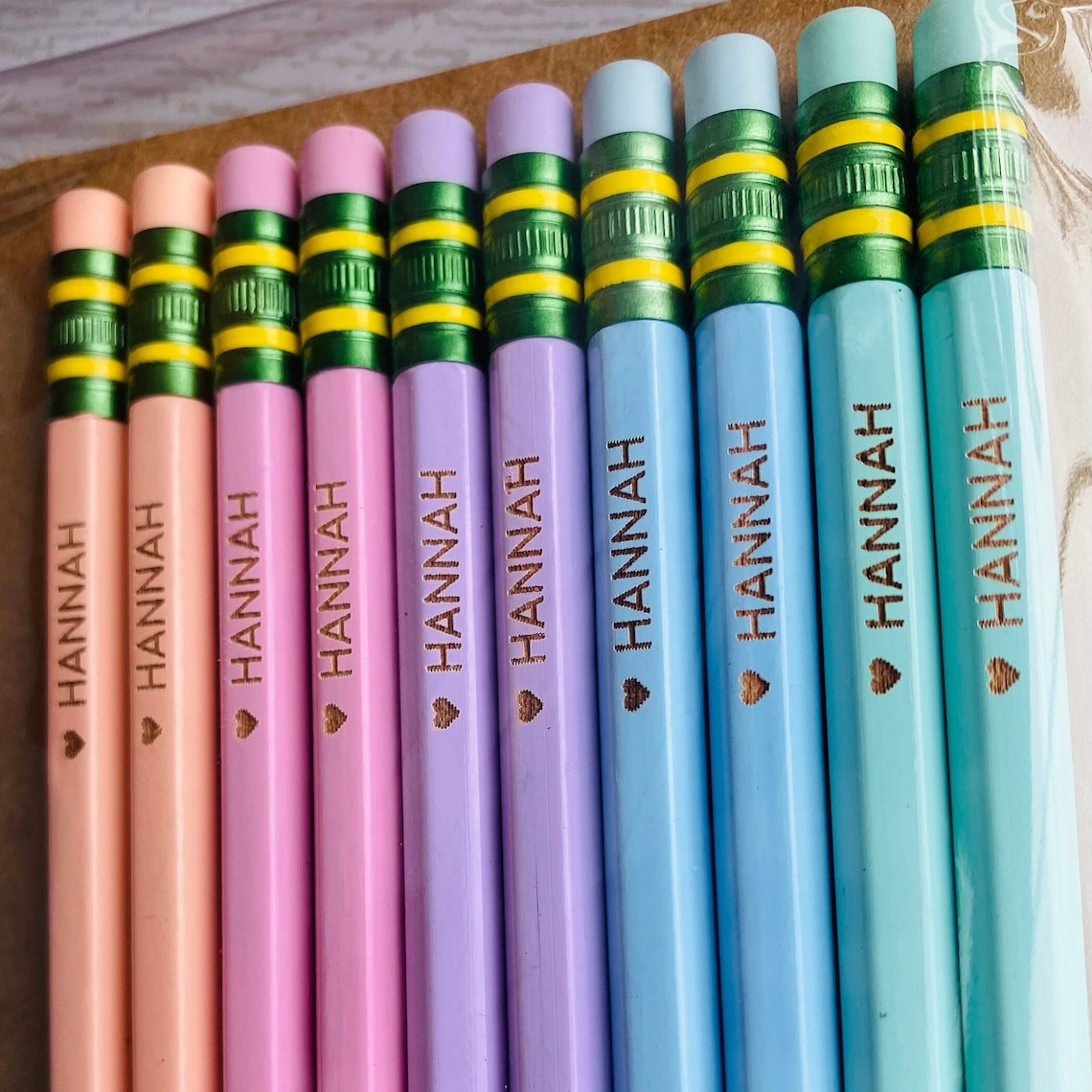 Personalized Pastel Pencils, Engraved Ticonderoga, Teacher Gift TH10 170527
