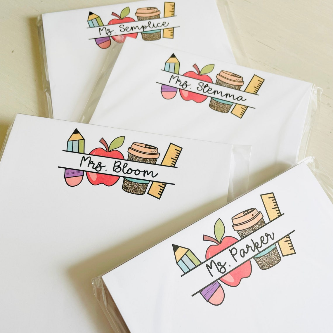 Teacher Appreciation Gift, Personalized Notepad, Back To School TH10 170723