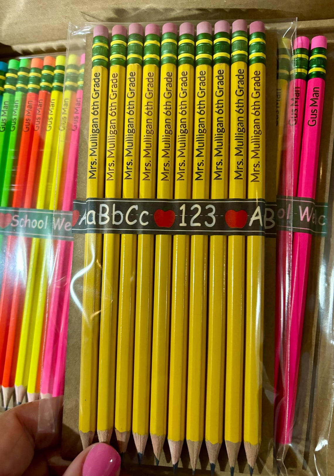Personalized Pastel Pencils, Engraved Ticonderoga, Teacher Gift TH10 170527