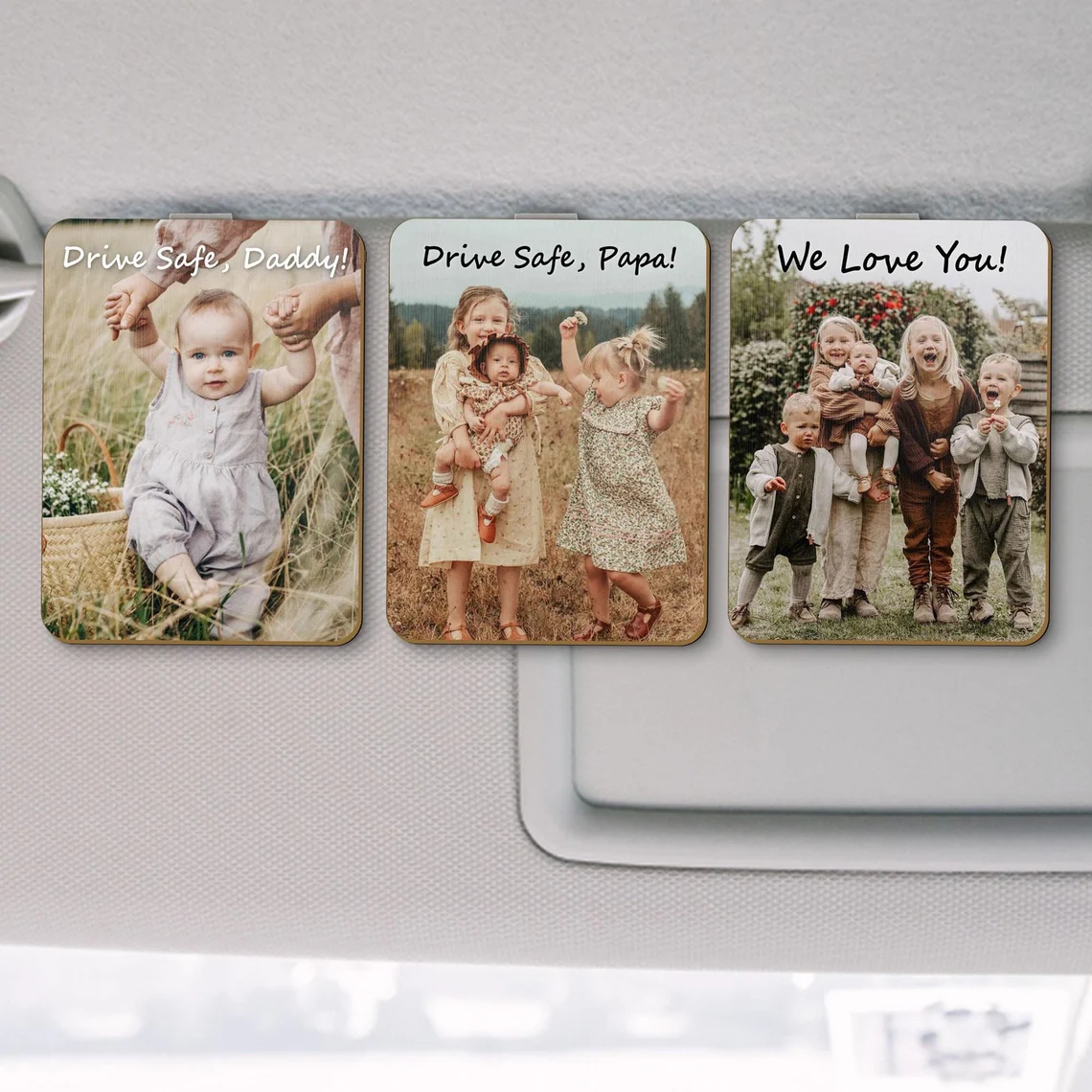 Custom Photo We Love You Car Visor Clip, Personalized Father's Day Gift TH10 169907