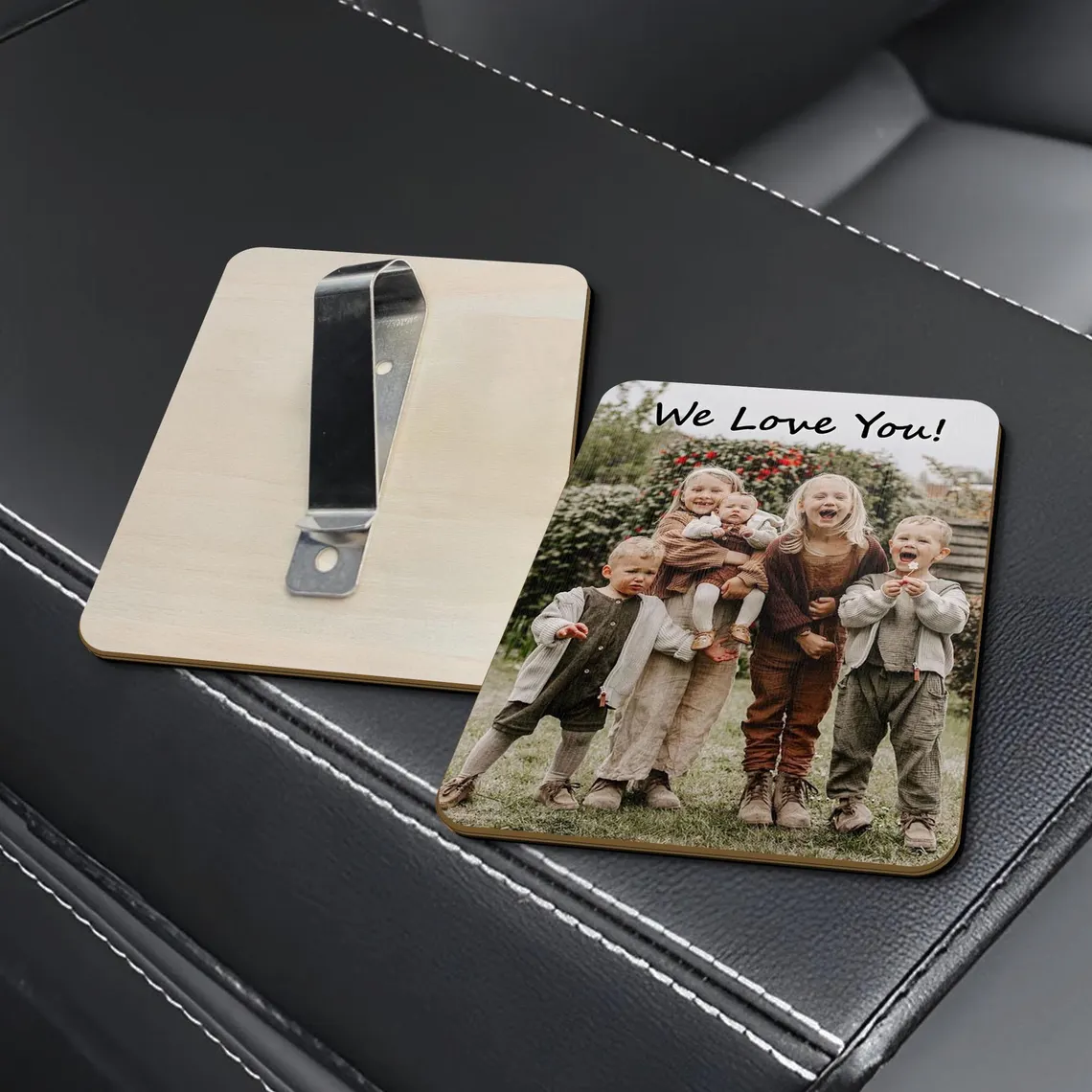Custom Photo We Love You Car Visor Clip, Personalized Father's Day Gift TH10 169907