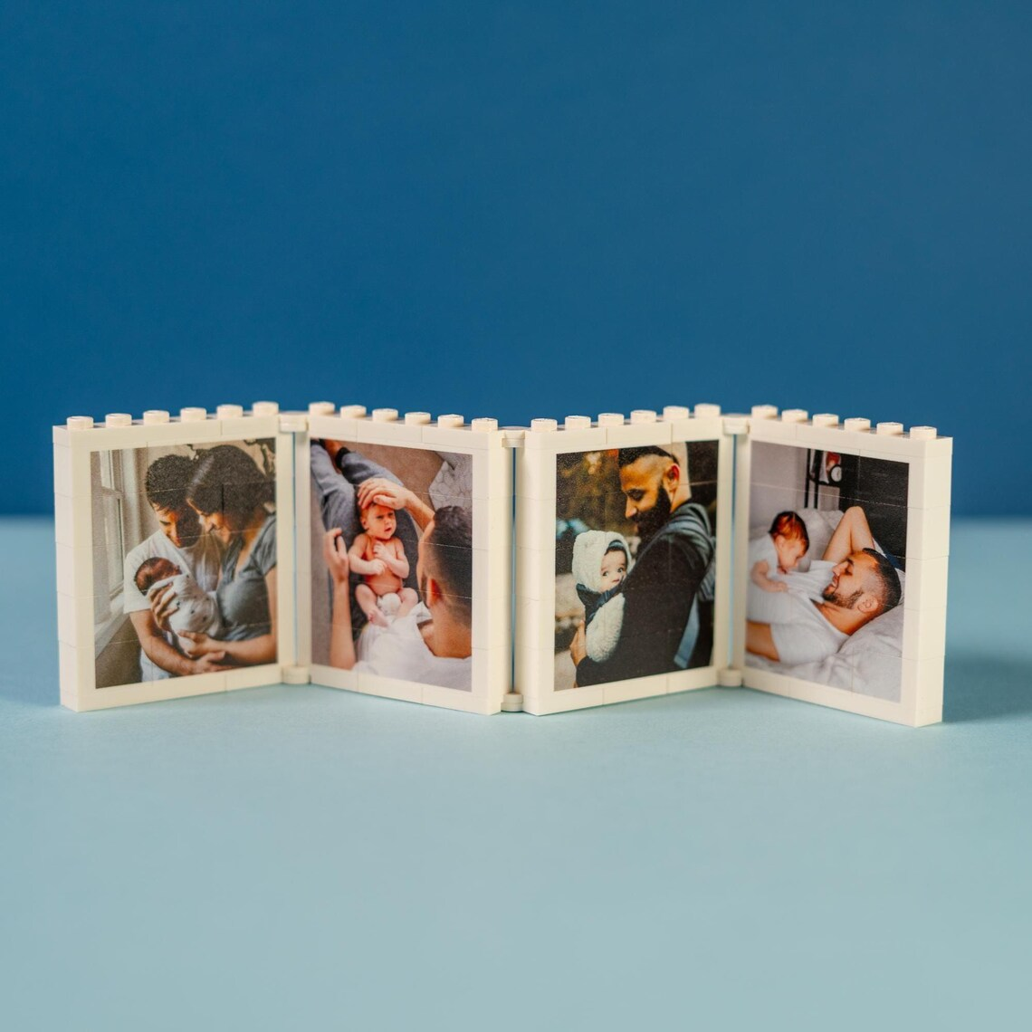 Custom Photo Happy Father's Day Fold-Out Brick Photo Frame Gift For Family TH10 169999